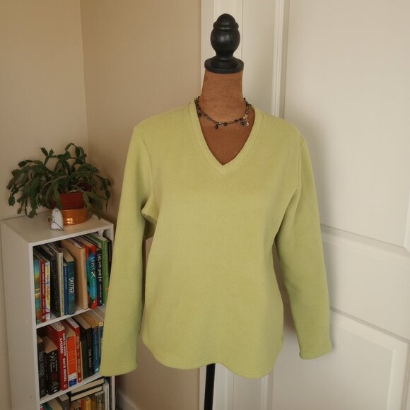 Vintage Streetwear L.L. Bean Plush Fleece Chartreuse Pistachio Green Streetwear - Picture 1 of 5